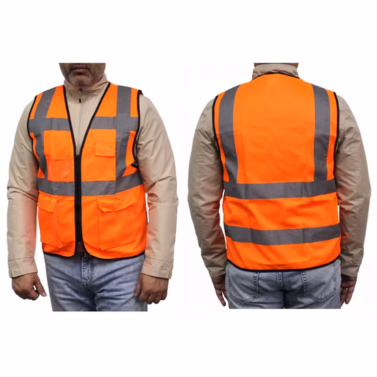 Gilet di sicurezza riflettente realizzato in tessuto poliestere 120 g/m²