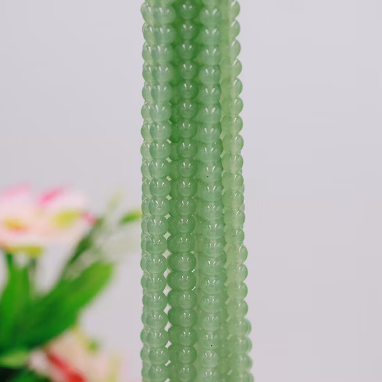 Perle di vetro rotonde finta giada per l'artigianato, perle di cristallo per la creazione di gioielli