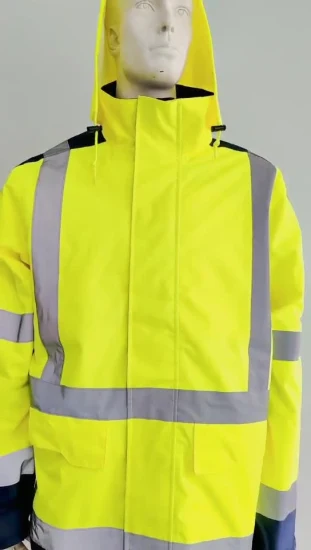 Hi-VI Safety Workwear Factory produce giacche da lavoro in 65% poliestere e 35% cotone con materiale esterno impermeabile