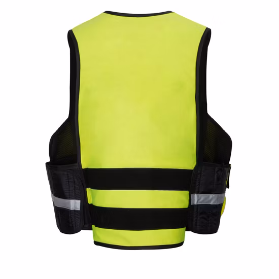 Personalizza il giubbotto riflettente di sicurezza stradale per i lavoratori edili all'aperto